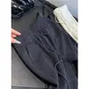 Mezcla de Cachemir y Seda Minimalista Versátil Pierna Recta Color Sólido Básico Caída Suave Pierna Recta Pantalones Casuales Pantalones de Lana Mujer