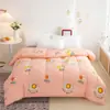 Colcha de Invierno de Algodón 100% Grado Materno e Infantil, Núcleo de Colcha de Algodón Engrosado y Cálido, Adecuada para Primavera y Otoño, Colcha de Aire Acondicionado de Verano Individual para Estudiantes