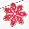 Parche de Transferencia de Calor con Flor de Corona de Resina y Pedrería, Copo de Nieve de Cristal, Parche Decorativo DIY para Ropa, Zapatos, Bolsa