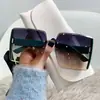 Novidade Óculos de Sol Sem Aro Feminino Anti-UV Fotos de Rua Tendência Óculos de Sol Alta Qualidade Rosto Grande Emagrecimento Óculos de Sol Fashion