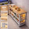 Estante de suelo multicapa para barra de bar, mesa estrecha con estantes, mesa de comedor, mesa divisoria para sala de estar, mesa larga simple de ocio para balcón