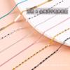 Accesorios Populares Transfronterizos para Uñas Estilo Japonés Cadena Colorida de 19 Pulgadas Chapada en Oro Decoraciones Heladas para Uñas Decoración para Uñas