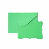 Sobres adhesivos de estilo europeo transfronterizos de colores con bordes ondulados, tarjetas de felicitación de color sólido simples, juego de sobres estilo occidental