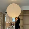 Luminária pendente esférica de papel estilo japonês Isamu Noguchi para sala de estar, sala de jantar, café, pousada, loja de roupas, abajur pendente estilo wabi-sabi