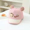Chapéus de Bebê Fofos de Primavera Boné Versátil de Baseball Desenho de Coelho Boné de Baseball Infantil Chapéu de Sol de Verão