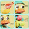 Agita el sonido del mismo lindo coche de agua de pato juguetes de baño para bebés coche de agua giratorio juguetes de agua para el baño de los niños