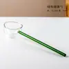 Colher de Vidro Borossilicato Alto Colher de Sobremesa Colher para Mexer Café Estilo Ins Transparente Tamanho Grande Doméstica Cabo Longo Colher de Óleo Colher de Sopa