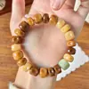 Nuevo producto: Pulsera de Cuentas de Raíz de Bodhi Multi-Preciosa para Estudiantes Mujeres, Suave y Lisa al Tacto, Pulsera de Cuentas de Oración Budista de Círculo Único para Hombres