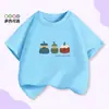 Camiseta con Estampado de Dibujos Animados para Niños Verano Manga Corta Tops para Niñas y Niños Ropa Infantil de Moda Venta al por Mayor Exportación