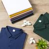 Polo de Algodão Pima 190g Algodão Mercerizado de Alta Contagem Gola de Camisa Business Casual Cor Pura Manga Curta Polo Masculina Homens