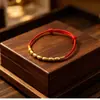 Pulsera de hilo rojo de siete cuentas, nuevo estilo chino, tejida a mano, unisex, trae riqueza y buena fortuna