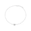 Collar de Cadena de Perlas de Cristal Estilo Japonés y Coreano Mariposa Nuevo para Mujer Elegante Diseño de Nicho Sentido Cadena para Clavícula choker Collar