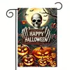 Banderas de Jardín de Halloween Transfronterizas, Lindas Decoraciones Festivas de Fantasmas, Banderas para Jardín y Patio, Banderas de Bienvenida para la Puerta Principal