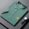Camiseta de Manga Corta Camisa Polo para Hombre Camiseta Sencilla de Verano Cuello Solapa Media Manga Top Bordado Camiseta Delgada Hombre Venta al por Mayor