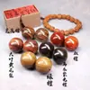 Bolas de Mano de Palo de Rosa, Sándalo Rojo, Sándalo Dorado, Bolas de Fitness, Bolas de Madera Maciza para Sostener en la Mano para Personas Mayores, Bolas de Salud Talladas en Madera