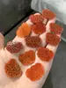 Jadeíte vermelho esculpido à mão corrente de clavícula oca pingente pequeno making diy estilo nacional material de brinco de jade
