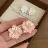 Brincos com Design de Flor Gradiente de Cristal Novo Estilo Luz de Fada Luxo Celebridade da Internet Moda Acessórios de Orelha
