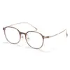 122606 Montura de Gafas Retro con Montura de Titanio, Montura Moderna de Tr90 con Patillas de Titanio, Ultraligera y Versátil para Mujer, Se Puede Montar con Lentes Graduados, Bloqueo de Luz Azul para Hombre