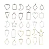 Set Mixto de 30 Colgantes Geométricos Huecos con Pegamento Ab para Pulseras DIY