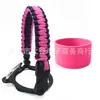Alça de Corda Paracord para Garrafa de Água em Estoque Transfronteiriça, Manga Portátil para Copo Espacial, Alça de Transporte de Copo com Manga de Base de Silicone para Garrafa de Água Portátil ao Ar Livre