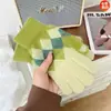 Luvas Meias de Diamante Quentes para Escrever no Inverno Xadrez Tricotadas Versáteis Dedos Livres Tela Sensível ao Toque Luvas de Nova Moda