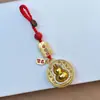 Antiguo Francés Arena Oro Suerte Hecho a Mano Llavero de Coche Colgante Bolsa de Calabaza Colgante Cadena de Teléfono Colgante Hueco Moda Nacional Vintage
