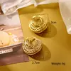 Aretes en Forma de U con un Diseño Único, Malla Tejida Hueca, Estilo de Blogger de Moda, Versátiles y Elegantes