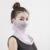 Máscara de Proteção Solar, Protetor de Pescoço, Véu de Proteção Solar, Lenço de Pescoço de Verão Feminino, Protetor de Pescoço com Haste para Orelha