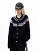 Retro Americano Gama Alta Cleanfit Fair Isle Tejido de Punto Tejido de Punto Otoño e Invierno Hombres y Mujeres Chaqueta de Commuter de Principios de Otoño Tendencia