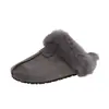 Sandalias planas de estilo retro, con temática de bosque, de felpa, sin cordones para mujer, adecuadas para usar al aire libre, nueva colección otoño/invierno 2026, con forro de felpa añadido, similares a las pantuflas de algodón esponjosas estilo Birkenstock