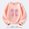 Lindo Lazo Rosa Ropa Dulce para Niña Primavera y Otoño Nuevo Suéter Infantil de Manga Larga Pulóver Ropa de Princesa
