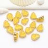 Método antiguo anillo de cuentas de calabaza de oro con incrustaciones de jade con agujero pasante accesorios de joyería DIY pulsera hecha a mano accesorios para collar