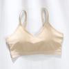 Seda gelada em forma de U, costas bonitas, envolve o peito sem aro de aço, com bojo, roupa íntima para estudantes, anti-empinamento, com efeito push-up, para mulheres