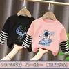 Ropa infantil, camiseta de manga larga para niños, estilo de dos piezas para principios de otoño, nuevo modelo primavera y otoño 2026, camiseta básica de algodón puro, top de otoño