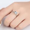 Transmisión en Vivo Popular Anillo de Imitación de Moissanita para Mujer t Hogar Clásico Seis Garras 1 Quilate 2 Quilates Anillo de Zirconia Anillo de Soporte de Anillo