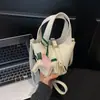 Bolso de Mano Pequeño con Patrón de Lichi Transfronterizo Primavera 2026 Nuevo de Moda Casual Cubo Versátil Bolso de Hombro Cruzado