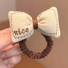 Diadema marrón leche banda para el cabello infantil banda elástica con lazo para el cabello de niñas no daña el cabello banda elástica accesorios para el cabello cuerda para el cabello de niñas tocado