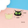 Accesorios de joyería DIY de gato blanco y negro de dibujos animados, adornos para bolsos de metal, llavero, colgante, pareja oscura, transfronterizo