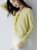 Conjunto Casual de Dos Piezas~Cárdigan de Cachemira + Chaleco de Punto de Manga Corta para Mujer Ropa de Abrigo Ropa de Punto Capa Interior Top