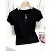 Nova camiseta de verão estilo coreano, fashion e moderna, super popular, rejuvenescedora, versátil, estilosa, de manga curta, para mulheres