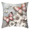 TEMU Funda de Almohada de Lino con Estampado de Mariposa 3D Imitación Color Retro Mariposa con Lentejuelas Brillantes