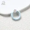 Fecho de Mola Redondo em Formato de Flor Acessórios para Joias DIY Argola de Mola para Chaveiro Argola de Conexão de Liga Pingente para Chave de Carro