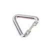 Mosquetón Triangular de Alambre de Acero Hebilla de Gancho Rápido No. 3 Hebillas de Resorte Triangulares Pequeñas Llavero Hebilla de Mochila de Aluminio