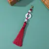 Boting Runhuan Fecho Lagosta Borla Novo Estilo Estilo Antigo Borla Pendurada Pingente de Leque Dupla Pérola Fivela Ping'an Pingente DIY para Traje Antigo