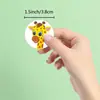 Rollo Autoadhesivo Transfronterizo de 500 Hojas de Lindas Pegatinas de Animales de Dibujos Animados 2.5cm Pegatinas Pequeñas de Tigre y Panda para Estudiantes
