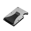 Caja para tarjetas de crédito anti-desmagnetización de fibra de carbono, tarjetero, anti-robo, cepillo, portatarjetas bancarias RFID, gran capacidad, tarjeta, tarjeta de presentación
