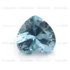 Forma de Corazón 106 # Espinela Azul Cara de Anillo de Piedra Suelta, Espinela Sintética Zafiro No. 106, Joya Sintética Resistente a Altas Temperaturas al por Mayor.