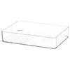 Caja de almacenamiento de escritorio cajón de cocina compartimento empotrado tira estrecha acrílico transparente estación de cosméticos rectangular