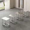 Mesa Rectangular para Comedor y Sillas de Estilo Industrial de Moda para Comida Rápida, Cafeterías, Comedores de Fábrica, Cafeterías y Restaurantes de Fideos de Caracol, Mesa de Acero Inoxidable