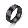 Anillo de Acero Inoxidable Amazon para Hombre, Resina Azul, Anillo de Cola de Personalidad Trendy Europeo y Americano, Venta al por Mayor Fabricante de Joyería